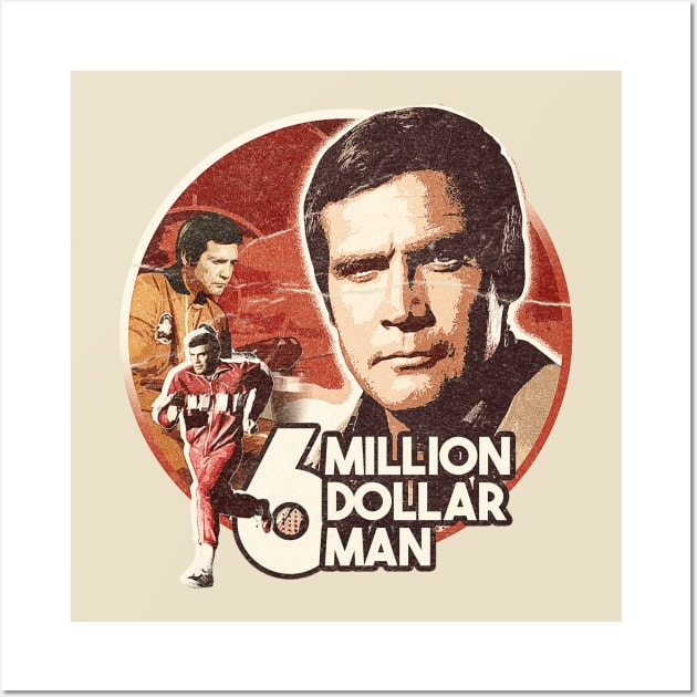 6 million dollar man retro Wall Art by GW ART Ilustration